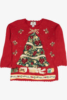 Vintage Tiara International Holiday Tree Ugly Christmas Sweater (1990s)