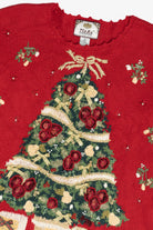 Vintage Tiara International Holiday Tree Ugly Christmas Sweater (1990s)