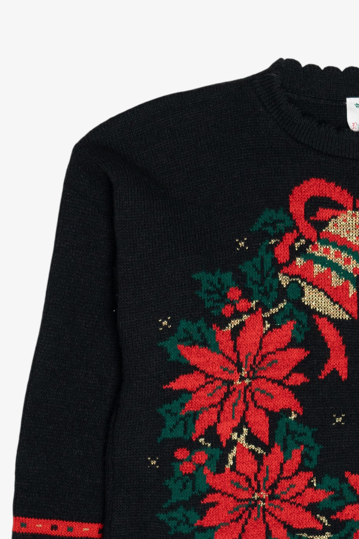 Vintage Holiday Wreath Ugly Christmas Sweater (1980s)