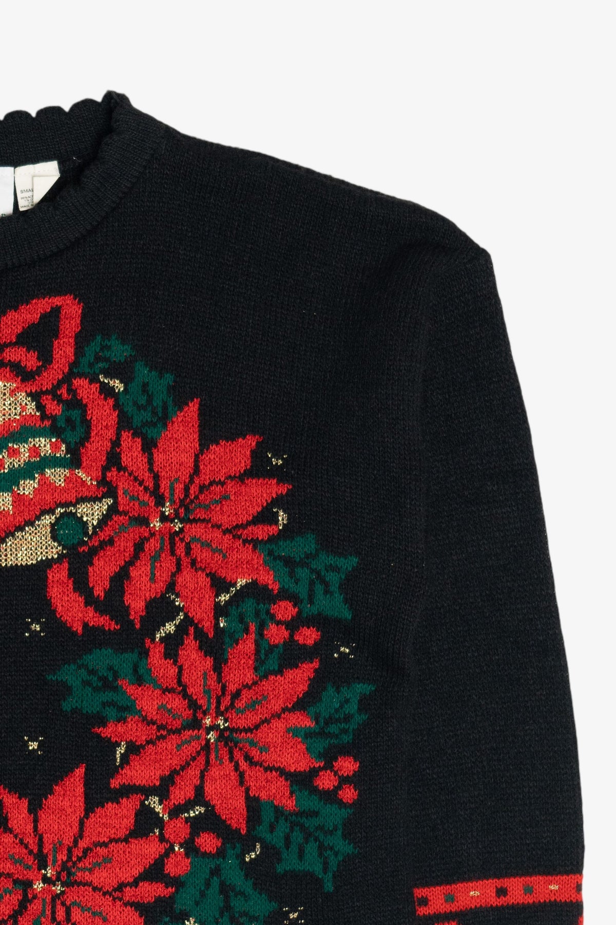 Vintage Holiday Wreath Ugly Christmas Sweater (1980s)