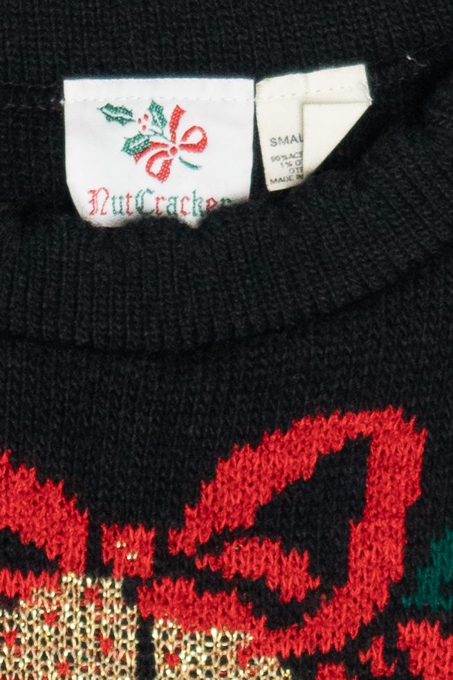 Vintage Holiday Wreath Ugly Christmas Sweater (1980s)