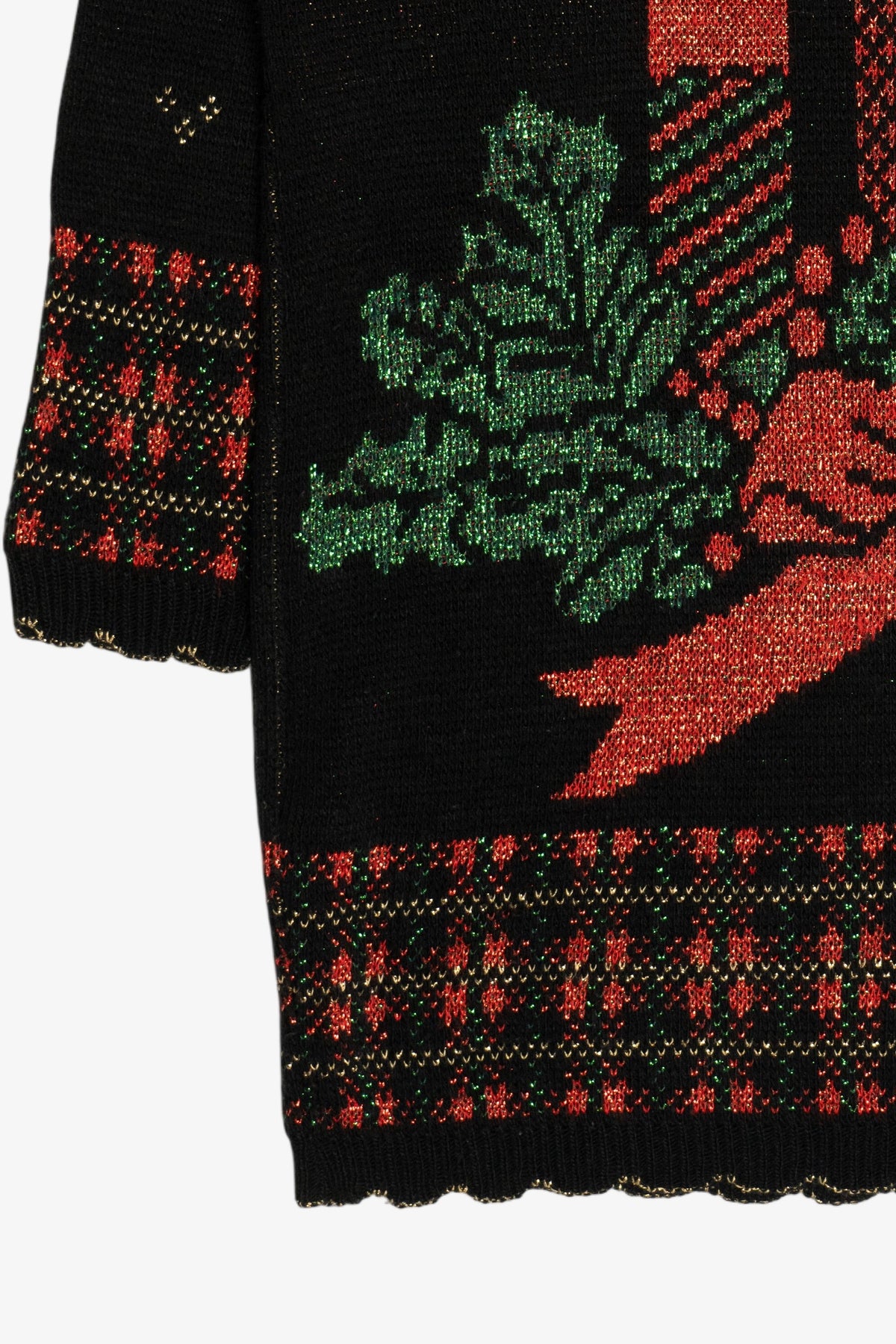 Vintage Holiday Candles Ugly Christmas Sweater (1980s)