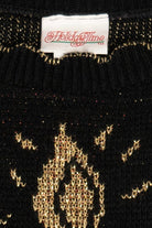 Vintage Holiday Candles Ugly Christmas Sweater (1980s)