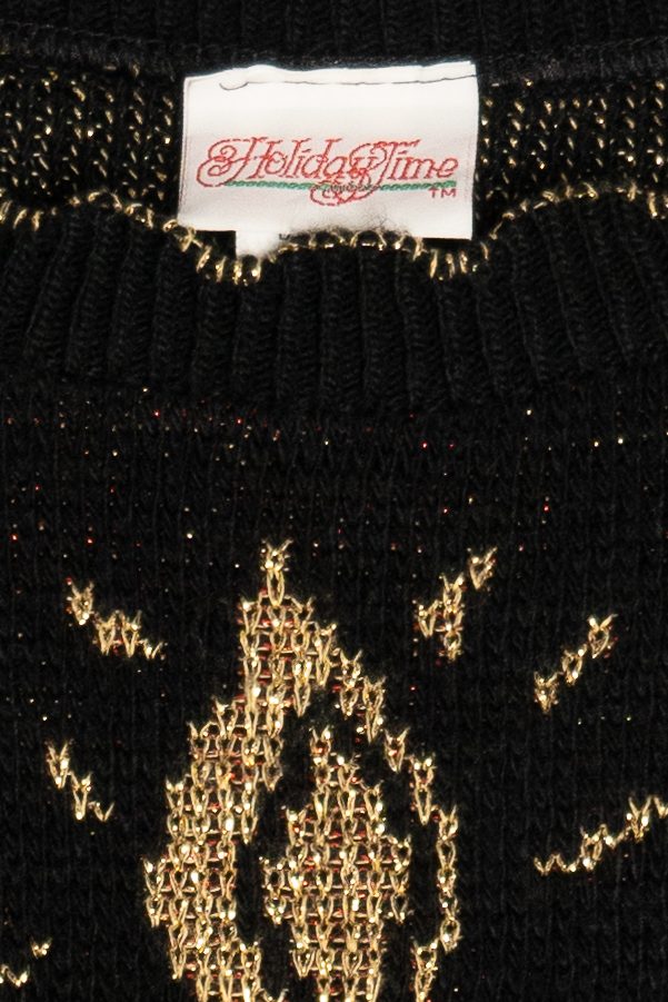 Vintage Holiday Candles Ugly Christmas Sweater (1980s)