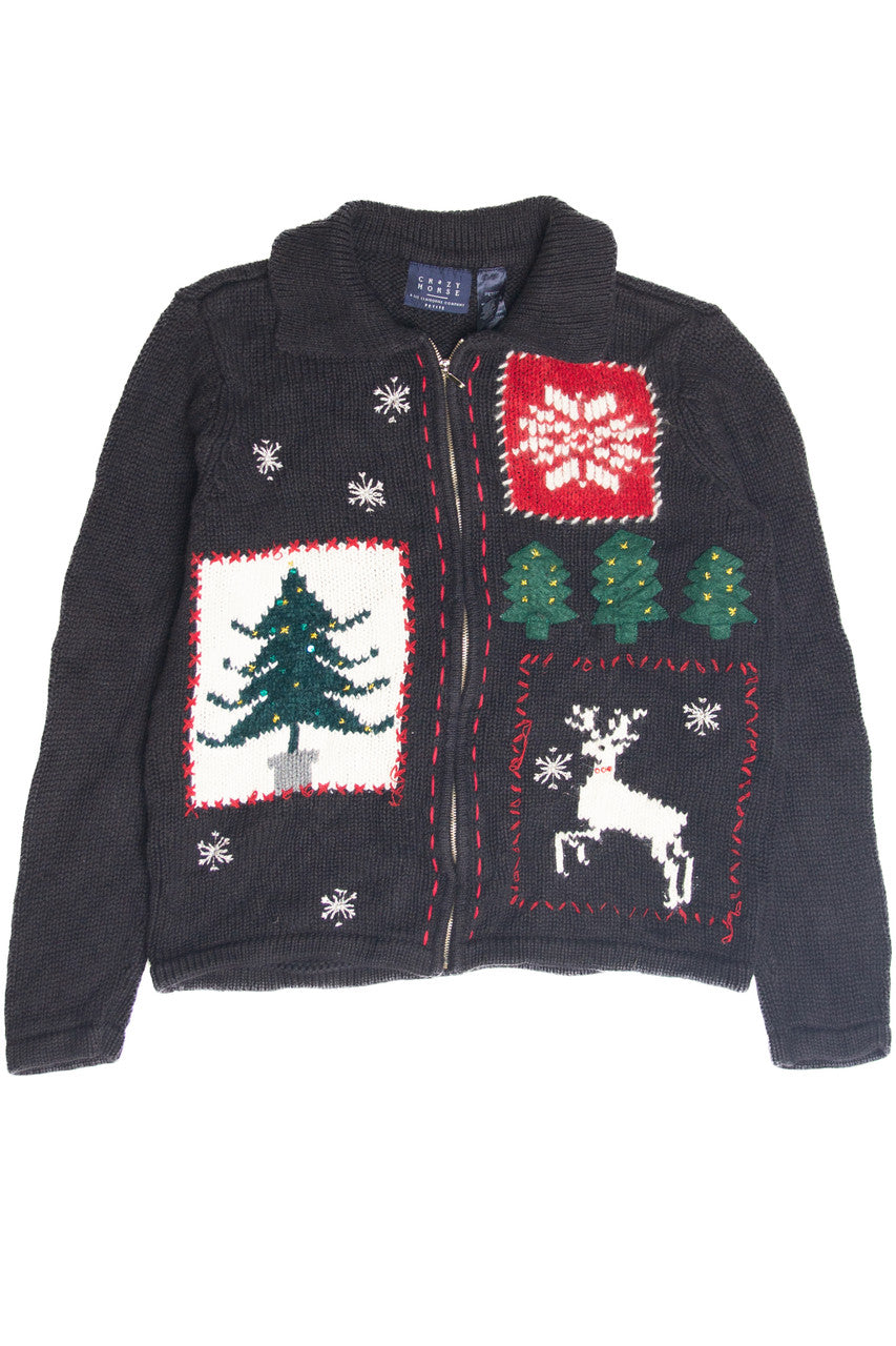 Vintage Black Ugly Christmas Cardigan 63177