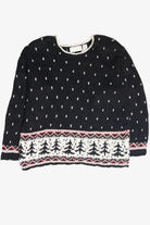 Vintage Black Liz Claiborne Holiday Pullover
