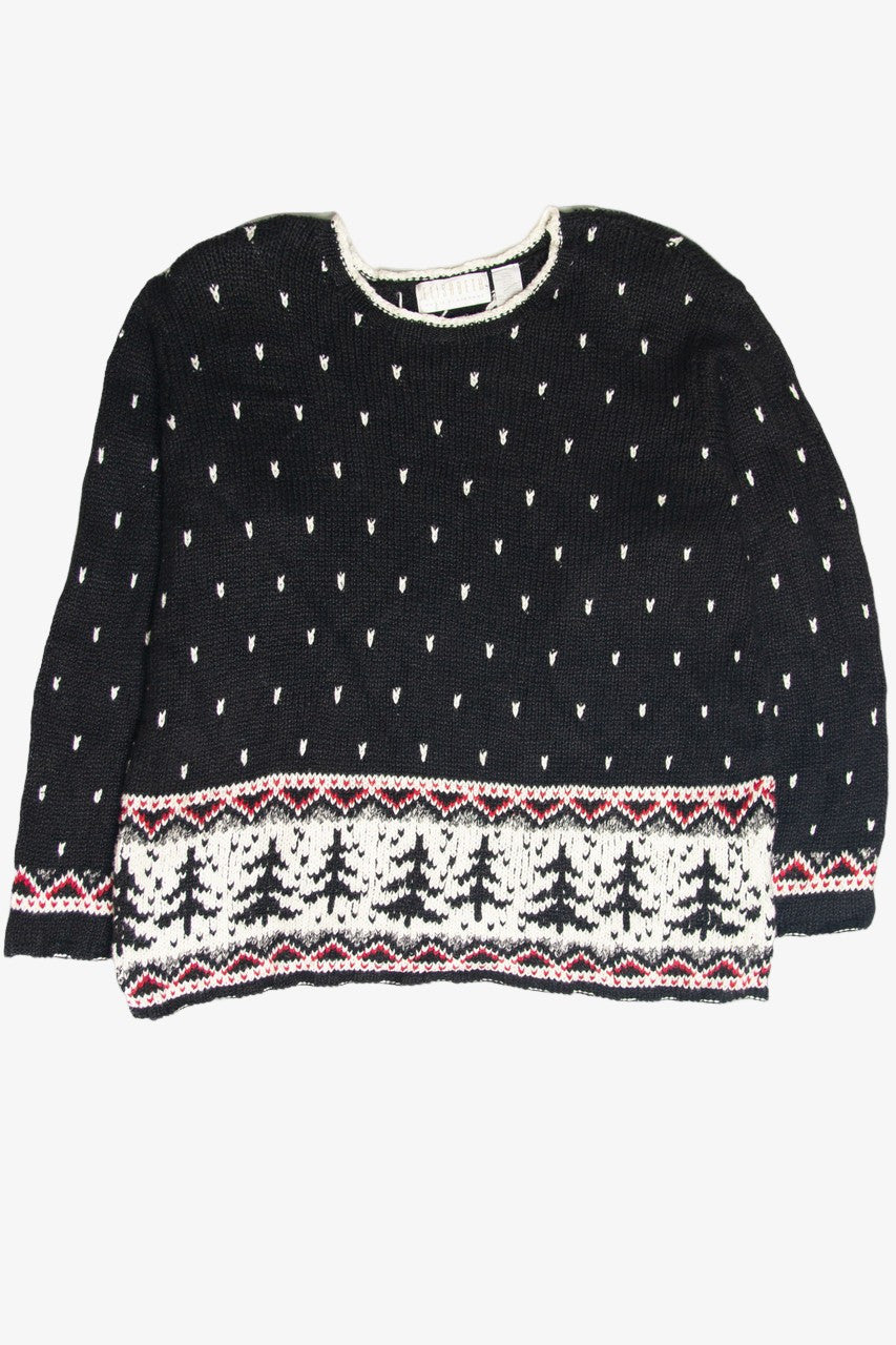 Vintage Black Liz Claiborne Holiday Pullover