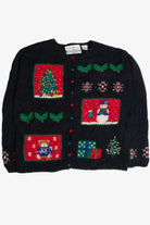Vintage Black Ugly Christmas Cardigan 62602