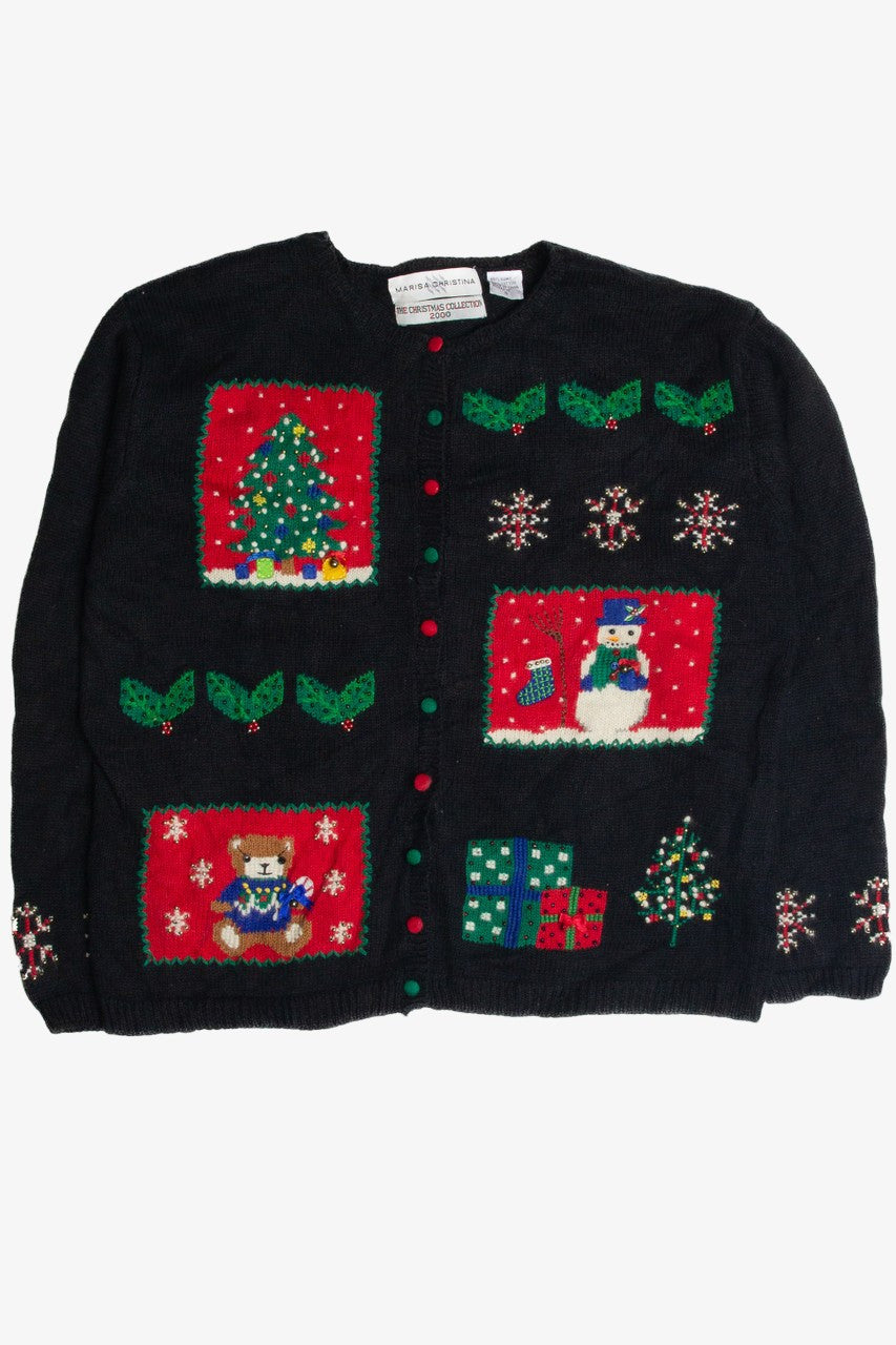 Vintage Black Ugly Christmas Cardigan 62602