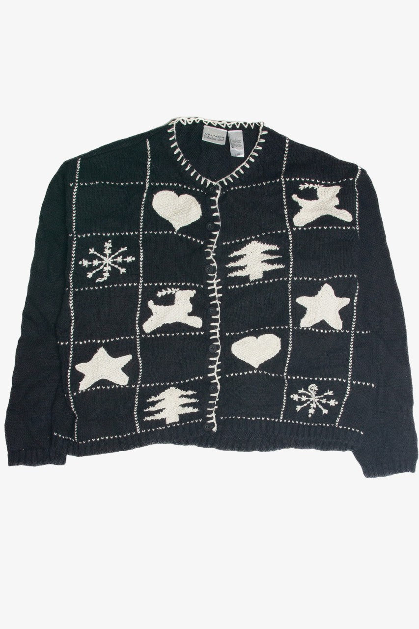 Vintage Black Ugly Christmas Cardigan 59943
