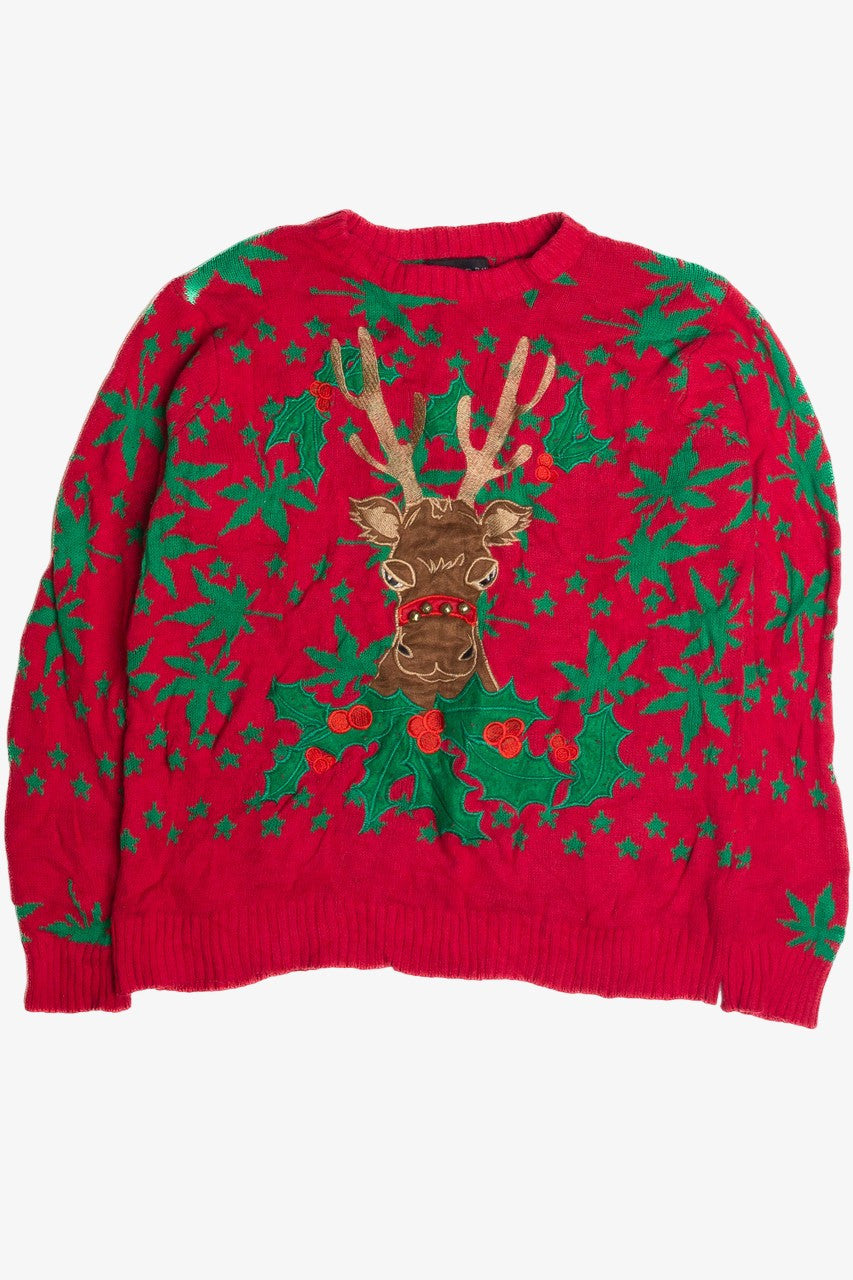 Vintage Pot Leaves Ugly Christmas Sweater