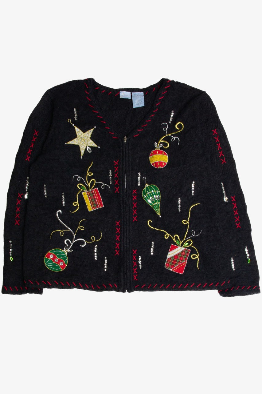 Vintage Black Ugly Christmas Cardigan 62797