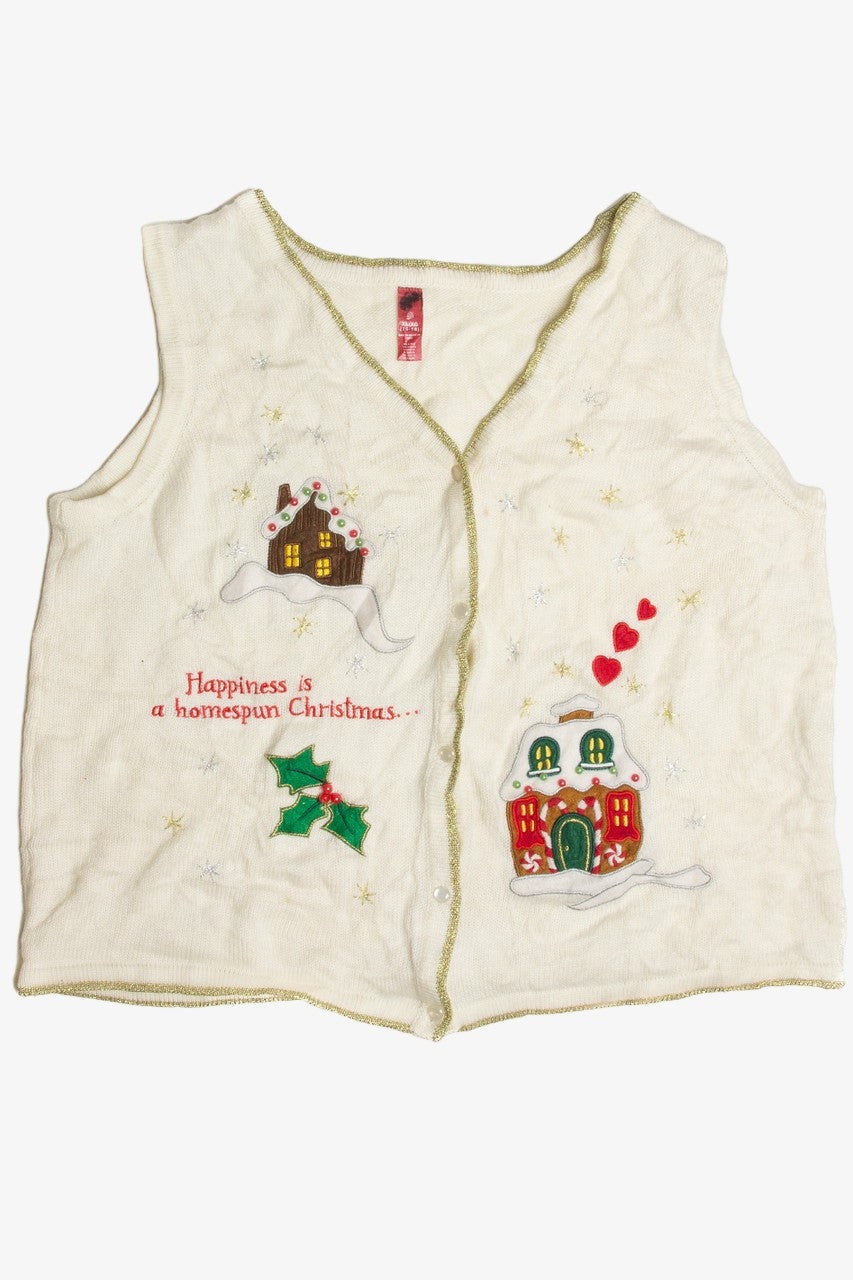 Vintage White Ugly Christmas Cardigan 62288