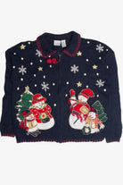 Vintage Blue Ugly Christmas Cardigan 59892