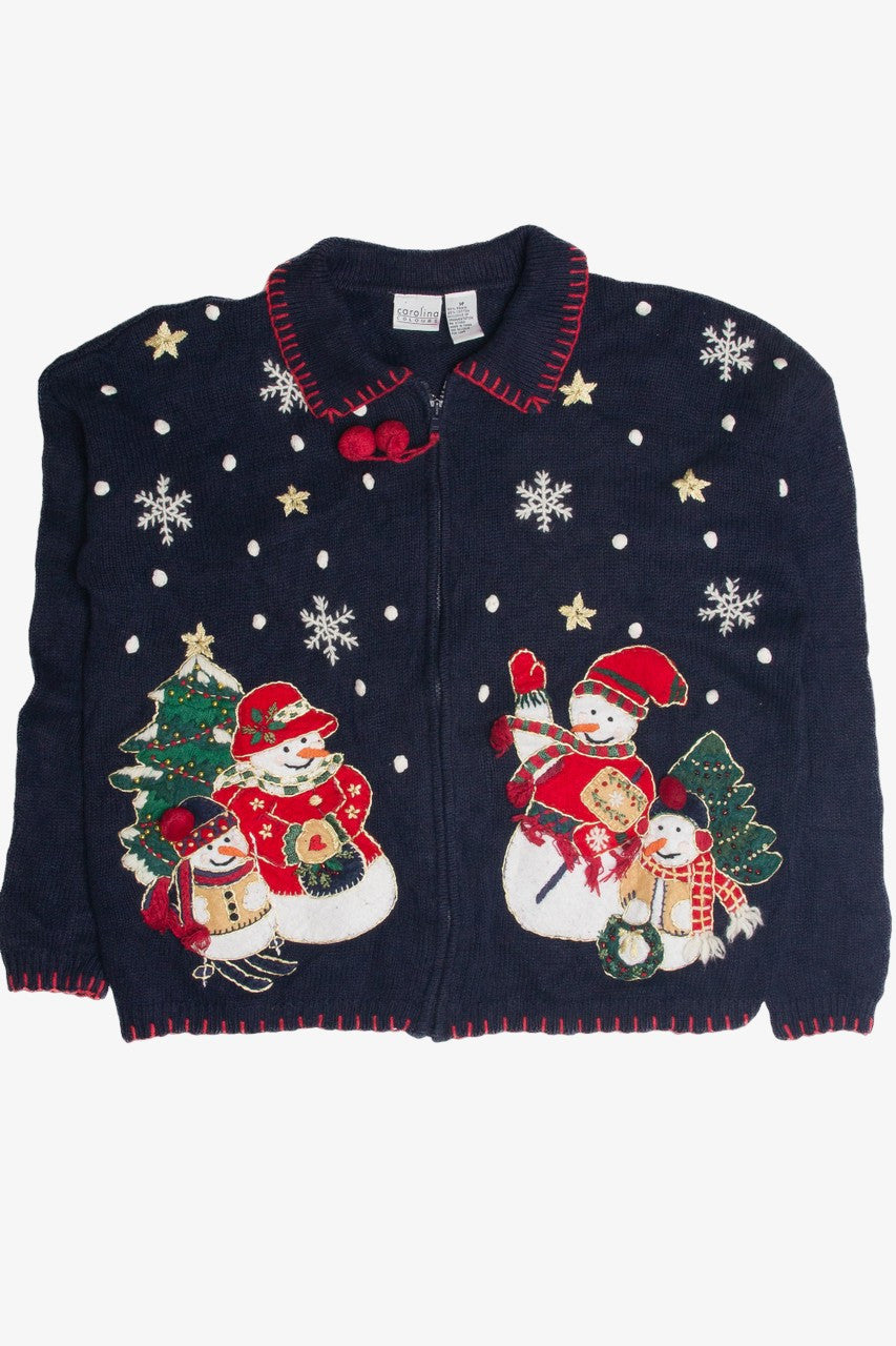 Vintage Blue Ugly Christmas Cardigan 59892