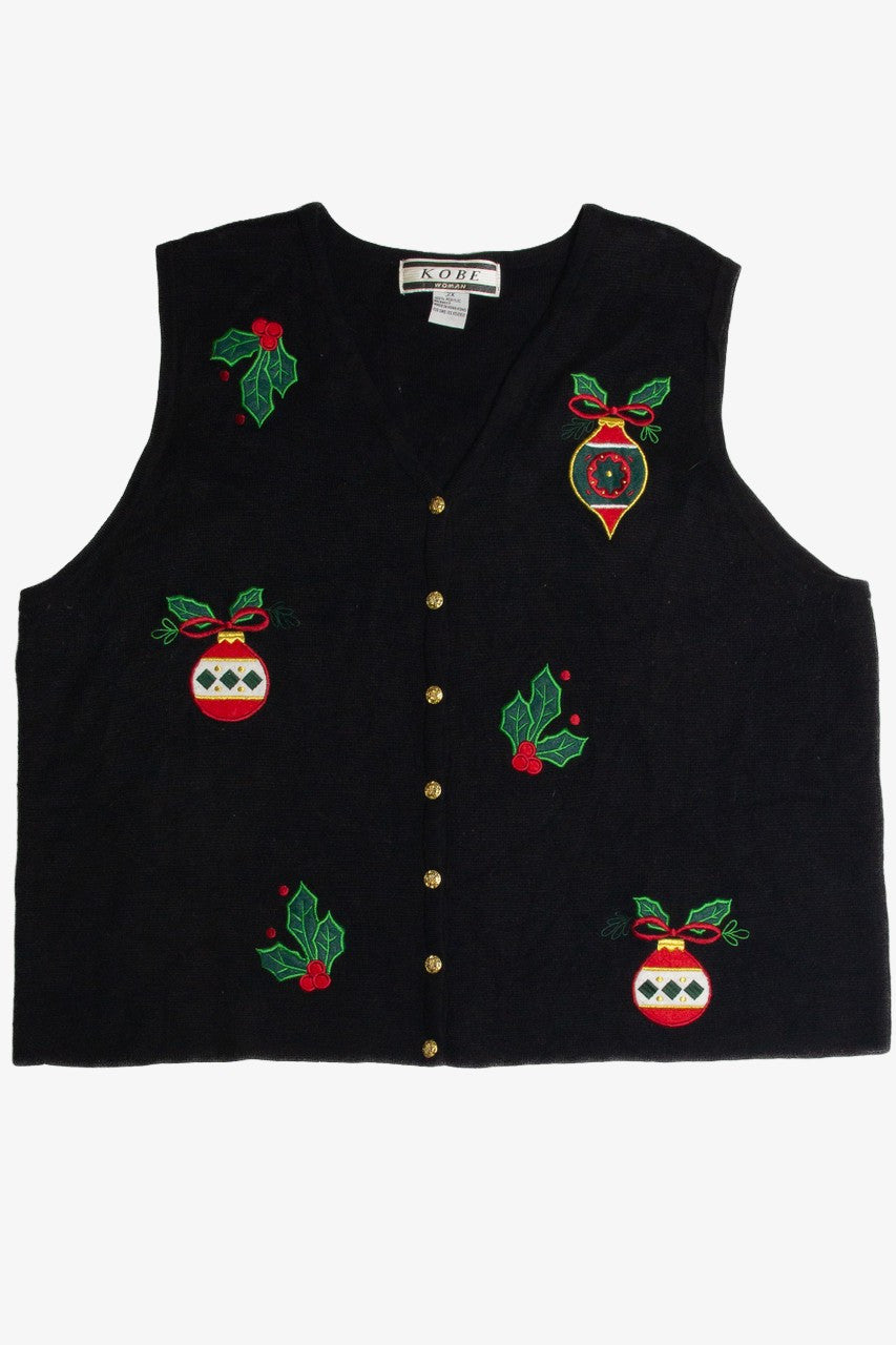 Vintage Black Ugly Christmas Vest 62626