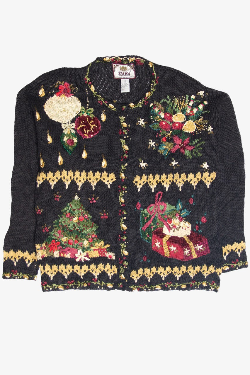 Vintage Black Ugly Christmas Cardigan 63187