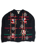 Vintage Black Ugly Christmas Cardigan 60971