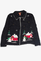 Vintage Black Ugly Christmas Cardigan 63427