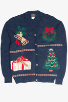 Vintage Blue Ugly Christmas Cardigan 63444