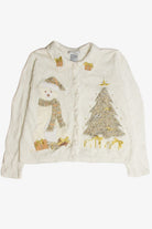 Vintage White Ugly Christmas Cardigan 59693