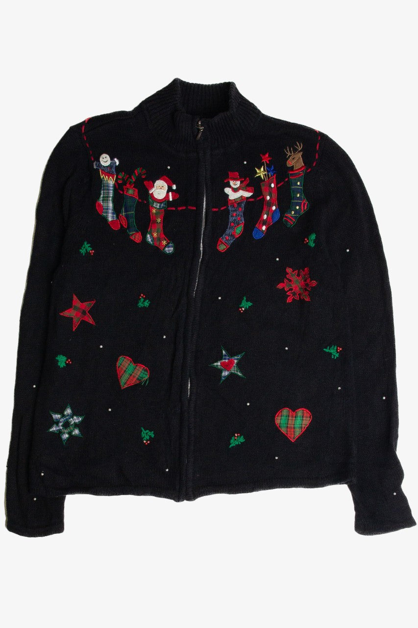 Vintage Black Ugly Christmas Cardigan 62730