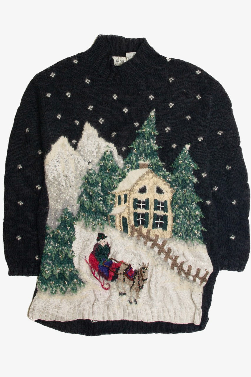Vintage Black Ugly Christmas Sweater 62336