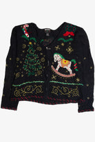 Vintage Black Ugly Christmas Cardigan 62297