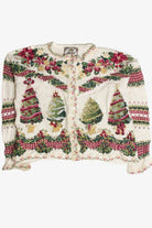 Vintage White Ugly Christmas Cardigan 59810