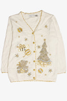 Vintage White Ugly Christmas Cardigan 63371