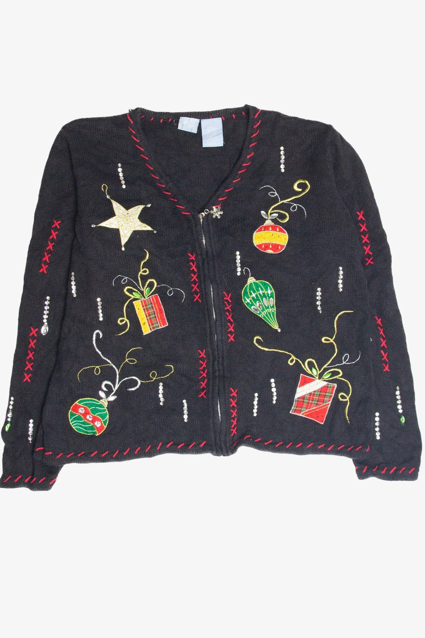 Vintage Black Ugly Christmas Cardigan 63402
