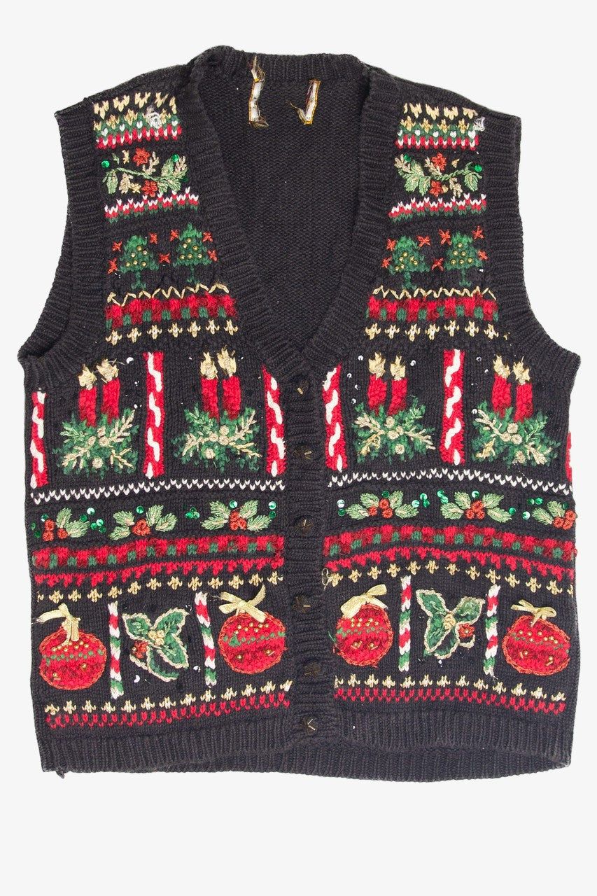 Vintage Black Ugly Christmas Vest 63003
