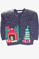 Vintage Blue Ugly Christmas Cardigan 63253