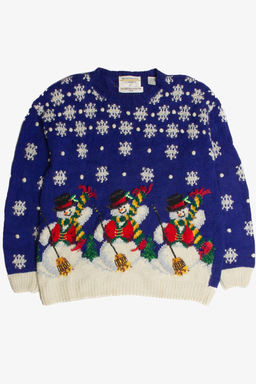 Vintage Blue Ugly Christmas Sweater 62454