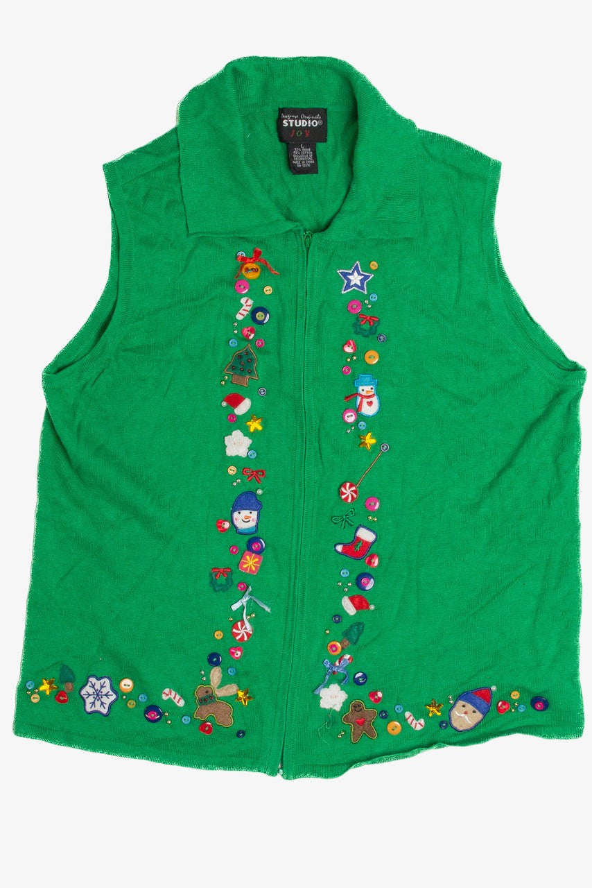 Vintage Green Ugly Christmas Vest 60879