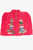 Vintage Red Ugly Christmas Cardigan 63192