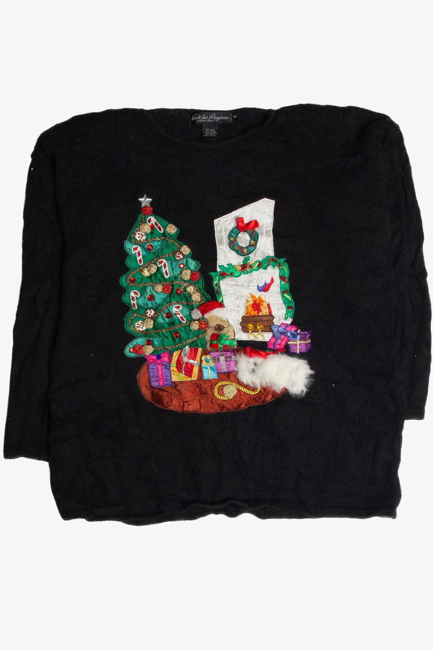 Vintage Black Ugly Christmas Sweater 62793