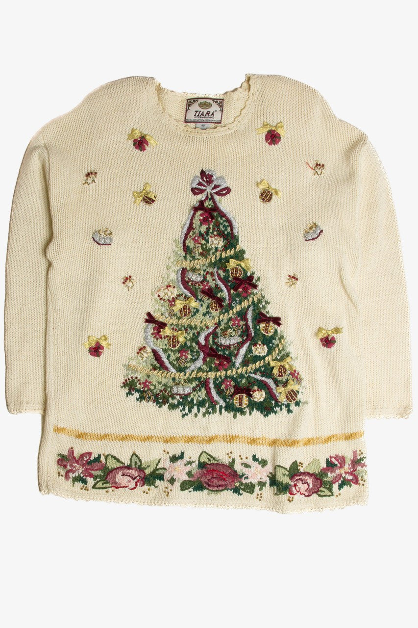 Vintage White Ugly Christmas Sweater 62739