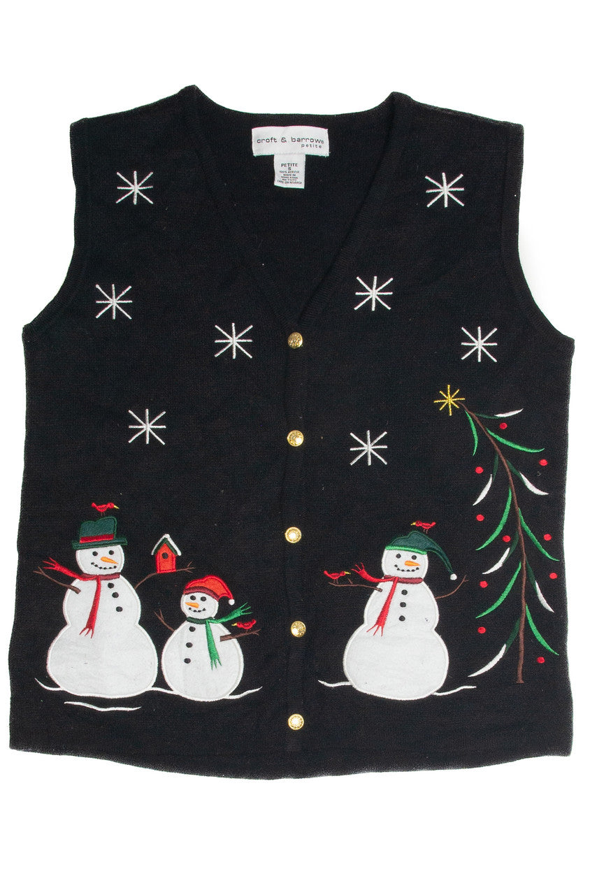  Vintage Black Ugly Christmas Vest 60844