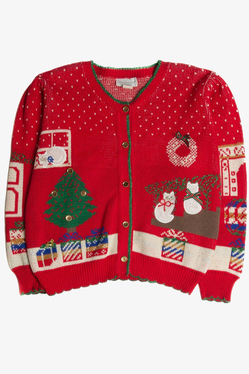 Vintage Red Ugly Christmas Cardigan 62726