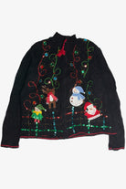 Vintage Black Ugly Christmas Cardigan