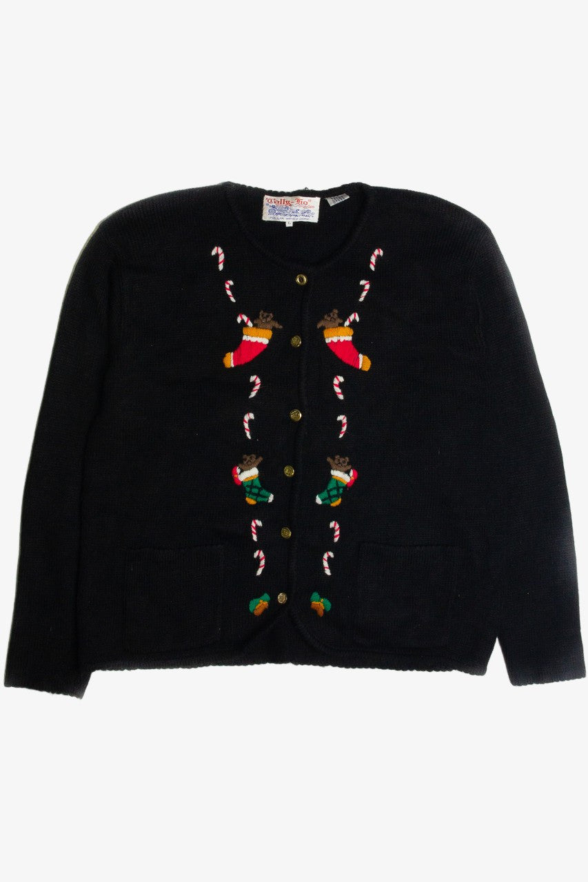 Vintage Black Ugly Christmas Cardigan 62308