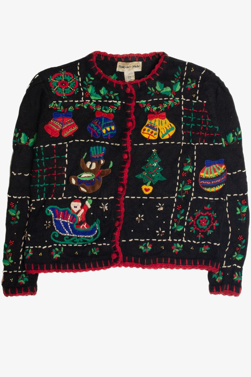 Vintage Black Ugly Christmas Cardigan 62333