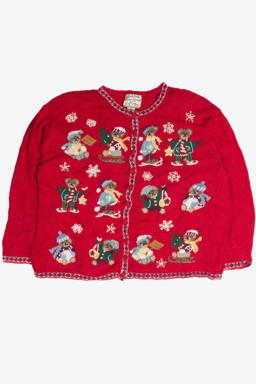 Vintage Red Ugly Christmas Cardigan 59842