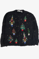 Vintage Black Ugly Christmas Cardigan 62343