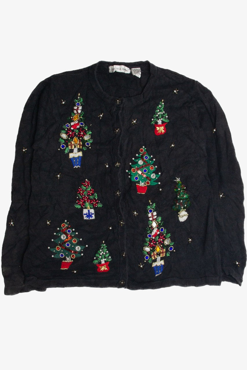 Vintage Black Ugly Christmas Cardigan 62343