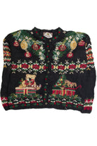 Vintage Black Ugly Christmas Cardigan 62337