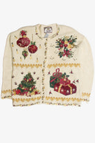 Vintage White Ugly Christmas Cardigan 60937