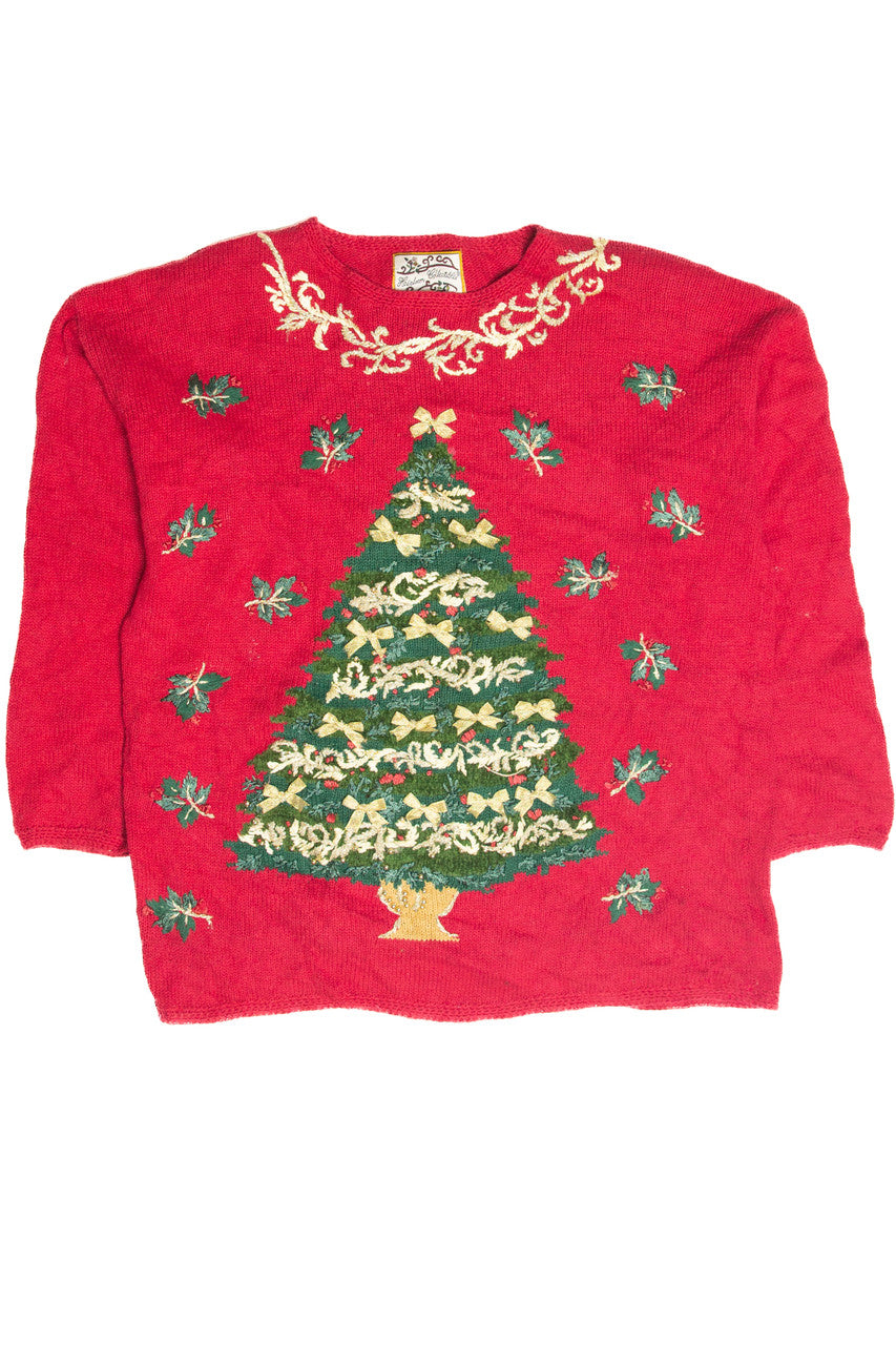 Vintage Red Ugly Christmas Pullover 63225