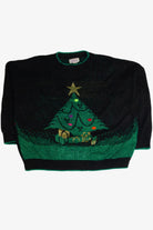 Vintage Black Ugly Christmas Sweater 62825